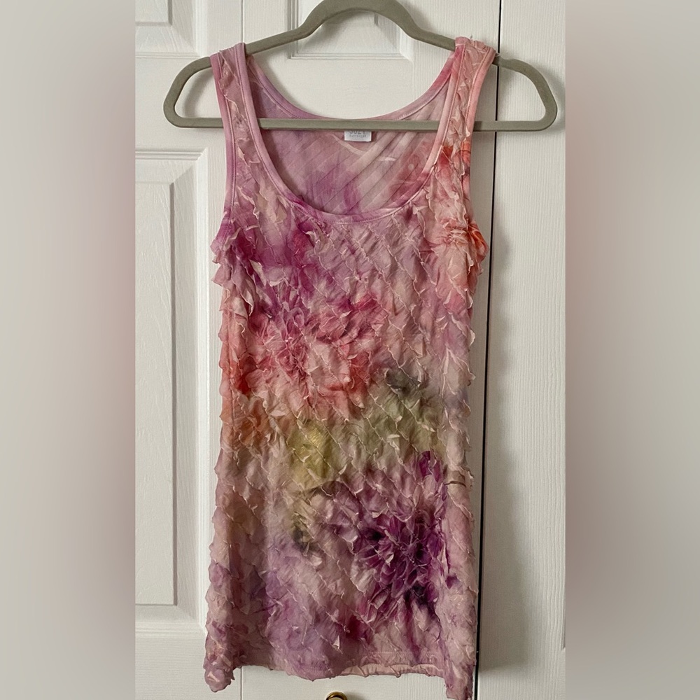 SUZY SHIER women’s pink floral top x-small